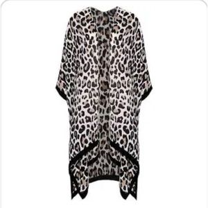 Express cheetah / leopard print beach cover up